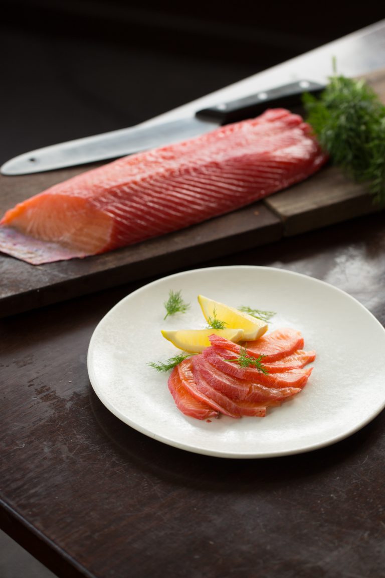 Berry Cured Huon Salmon (Gravadlax)