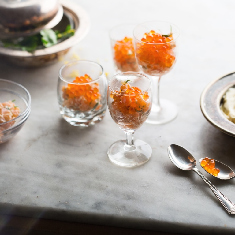 Tartare of Huon Salmon and Huon Tasmanian Hand-Milked Salmon Caviar