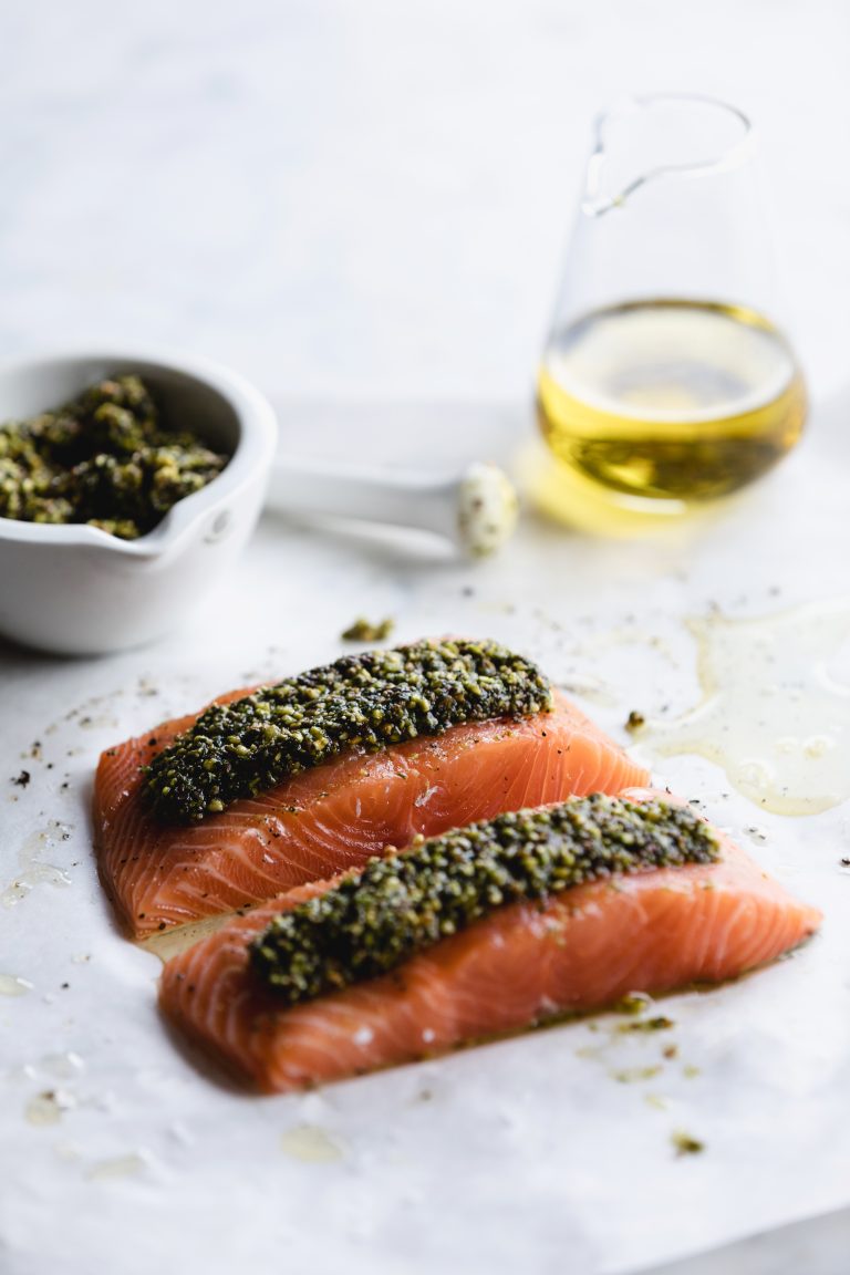 Baked Huon Salmon with Pistachio Crust