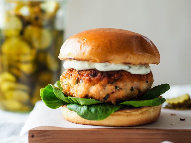 Juicy Huon Salmon Burger