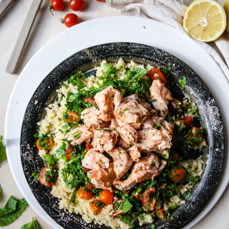 Panfried Huon Salmon with Tabouli