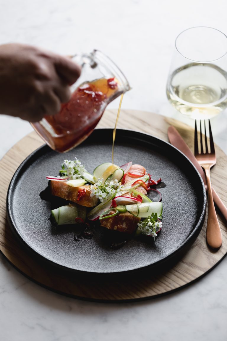 Chilli Caramel Glazed Huon Salmon