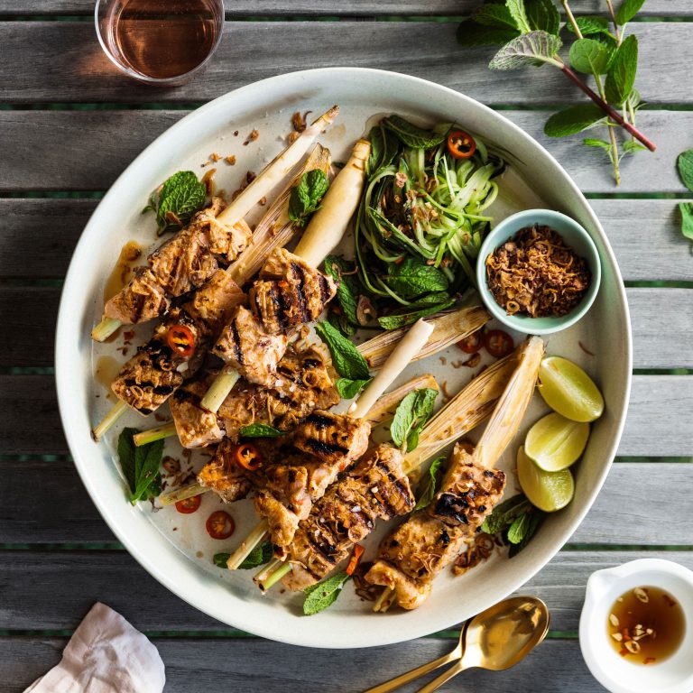 Huon Salmon Lemongrass Skewers
