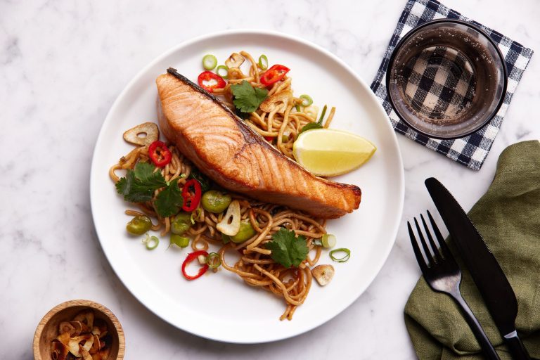 Spicy Huon Salmon & Noodles