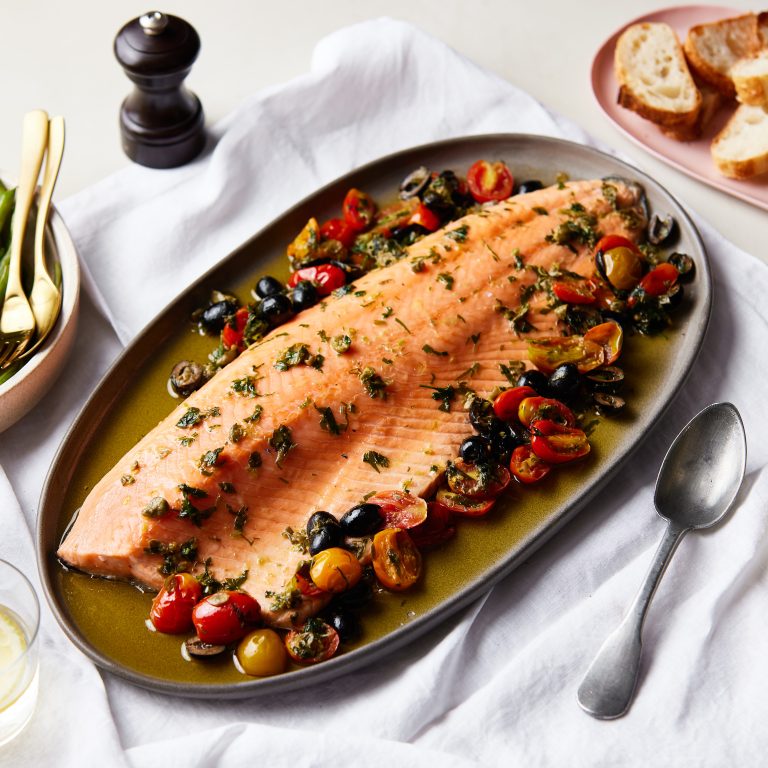 Roasted Salmon with Sauce Vierge