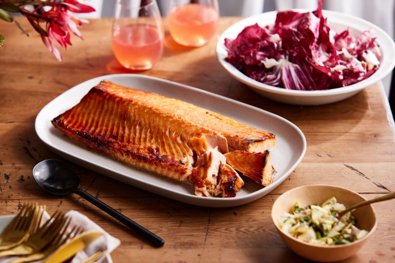 Honey Glazed Huon Salmon with Lemon Parsley Relish