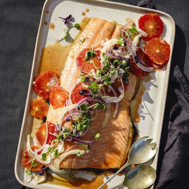 Blood Orange & Honey Glazed Salmon