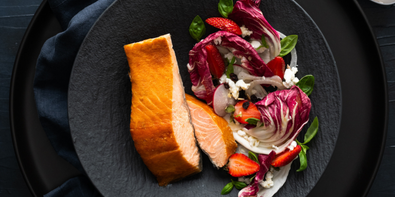Wood Roasted Huon Salmon and Radicchio Salad