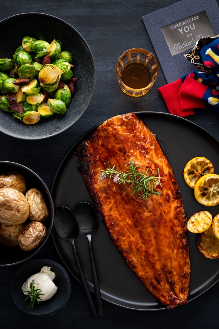 Maple Bourbon Glazed Salmon Fillet