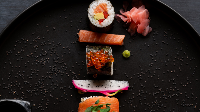 Fresh Salmon Sushi Plate